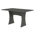 Manhattan Comfort - Ensemble de salle à manger Coney 135 cm style mid-century moderne - Gris - Lot de 3-Cadre en MDF mélangé avec finition peinte et base en H avec pieds métalliques réglables
