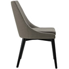 Modway - Viscount Tissu Fauteuil d’appoint de salle à manger Ensemble de 2 - Granite-Rembourrage en tissu polyester