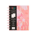 The Happy Planner - Planificateur daté format classique 2026–2027 à reliure à disques - 9-3/4 po x 5-5/16 po - Fleurs floues corail-Comprend 12 mois de calendriers et de pages hebdomadaires (juillet 2026 – juin 2027)