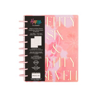 The Happy Planner - Planificateur daté format classique 2026–2027 à reliure à disques - 9-3/4 po x 5-5/16 po - Fleurs floues corail-Comprend 12 mois de calendriers et de pages hebdomadaires (juillet 2026 – juin 2027)