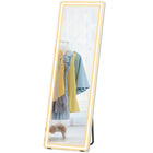 HOMCOM - Miroir sur pied led avec éclairage 3 couleurs - 21 po l x 64 po h - clair-Doté d’un design moderne sans cadre pour sublimer l’esthétique de votre pièce 