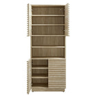Modway - Render Grand Faux travertin Armoire de rangement pour linge in Travertin-9
