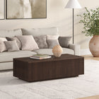 Hudson&Canal - Table basse rectangulaire Reyes 48" L - Brun aulne-Fini en brun aulne vieilli aspect bois