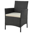 Manhattan Comfort - Ensemble de salon de patio moderne Imperia pour 2 personnes avec table d’appoint - gris et crème - ensemble de 3 pièces-Coussins amovibles avec fermeture éclair Tissu lavable