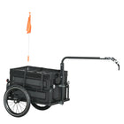 Aosom - Remorque de vélo pour transport de marchandises, charge max, 88 lbs, noir-Les détails de visibilité de sécurité triple alertent les autres depuis plusieurs directions

