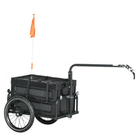 Aosom - Remorque de vélo pour transport de marchandises, charge max, 88 lbs, noir-Les détails de visibilité de sécurité triple alertent les autres depuis plusieurs directions
