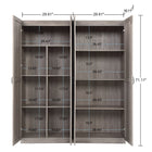 Manhattan Comfort - Hopkins 59,22 po Ensemble Moderne 2 Pièces avec 11 Étagères de Rangement - Gris-Section 1 : Comprend 4 larges étagères avec fonctionnalités réglables . Section 2 : Comprend 7 compartiments de rangement