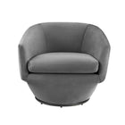 Modway - Series Performance Velvet Tissu Chaise pivotante - Gris-Capacité de poids : 330 lb