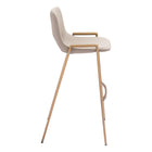 Zuo - Desi Tabouret de bar - Beige/Or - Ensemble de 2-Garantie limitée de 3 ans