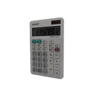 Sharp - EL334W - Calculatrice de bureau à 12 chiffres - Blanche-Alimentation double : solaire et à pile