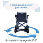 Journey - Air 2026 Fauteuil roulant électrique pliant léger - noir-Les deux moteurs brushless offrent un fonctionnement plus silencieux et plus fluide