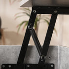HOMCOM - Table basse relevable avec compartiment de rangement caché - gris-Matériau : panneau de particules, métal