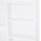 HOMCOM - Table murale pliante convertible bureau - 23,5 po L x 37,25 po l x 57,75 po H - blanc et noir-Comprend plusieurs étagères pour personnaliser l’apparence de votre bureau et l’adapter à vos besoins