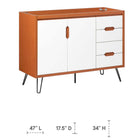 Modway - Energize 48" Armoire de lavabo compatible avec un seul lavabo (non inclus) - Blanc cerise-Tiroirs à extension complète