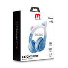 MyBat - Casque Bluetooth Pro Katchy Kitty, Bleue-Le casque dispose également d'un emplacement pour carte TF prenant en charge les cartes de 128 Mo à 32 Go et d'une plage de réponse en fréquence radio de 87,5 à 108 MHz