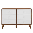 Modway - Transmit 47 po Commode, Blanc noyer-Construction en panneaux de particules et bois