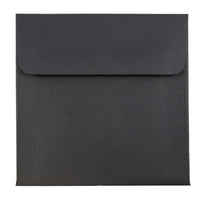 JAM Paper - Enveloppes d'invitation carrées - 5 x 5 - lin noir - Paquet de 25-Parfait pour les cartes de voeux, les invitations, les mariages ou toute autre annonce