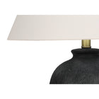 Monarch Specialties - Luminaire - 24 po H Lampe De Table - Céramique Noire - Abat-Jour Ivoire / Crème - Moderne-Dimensions assemblées: 17 po L x 17 po P x 24 po H. base: 8,5 po L x 8,5 po L x 13,5 po H. abat-jour: 17 po L x 17 po L x 10 po H