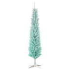 HOMCOM - Arbre de Noël artificiel fin de 6pi - bleu dégradé-6pi de haut, luxuriant avec des feuilles bleues dégradées qui donnent un aspect sain et naturel 
