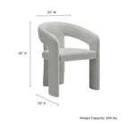 Modway - Oslo Tonneau Tissu tapis Chaise d’accent pour salle à manger - Gris colombe-Rembourrage certifié OEKO-TEX STANDARD 100