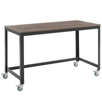Modway - Vivify Bureau informatique Bureau - Noyer gris-Bureau d’écriture industriel moderne