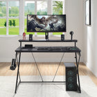 DESIGNlab By OSP - Bureau de jeu Emulator Battlestation - Noir-Plateau de rangement intégré avec canal pour appareil vertical