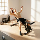 Soozier - Banc de musculation ajustable avec roues-Un cadre en acier supporte jusqu’à 660 lb (300 kg) pour un entraînement en toute sécurité