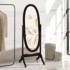 HOMCOM - Miroir pleine longueur - 18,9 po l x 57,9 po H - marron-Cadre en MDF solide et durable, parfait comme élément principal de votre mobilier 
