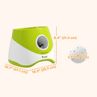 PawHut - Lanceur automatique de balles pour chien avec 5 balles de tennis ETPU - vert-Ne lance que lorsqu'une balle est détectée, son fonctionnement plus silencieux aide les chiens timides à jouer en toute tranquillité 