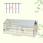 PawHut - Cage pour petits animaux 73 po pour poules, lapins, chinchillas avec toit-Recouvert d'un toit d'ombrage pour prévenir les UV 