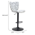 Zuo - Elevate Tabouret de bar - Blanc - Ensemble de 2-6