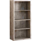 Monarch Specialties - 7406 48 po H Etagere - Faux Bois Taupe/Tablettes Ajustable-Beaucoup d'espace de rangement avec 3 tablettes réglables à panneaux épais - 1 tablette fixe