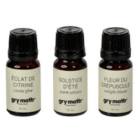 Gry Mattr - Ensemble d’huiles essentielles - 10 ml - Paquet de 3-L’ensemble comprend trois huiles essentielles de 10 ml