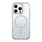 AXS - Crystal Shield Étui D3O fabriqué avec du plastique recyclé MagSafe compatible pour Apple iPhone 16 Pro - Gris Dégradé-Protection anti-UV pour afficher clairement le design original de votre cellulaire