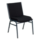Flash Furniture – Chaise empilable noire à motifs robustes à revêtement Hercules rembourrée de 3 po-Style contemporain