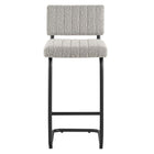 Modway - Parity Boucle Tabourets de comptoir - Taupe noir - Ensemble de 2-8