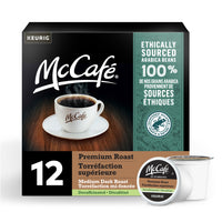 Capsules K-Cup de café de qualité supérieure McCafé - torréfaction mi-foncée - déca - paquet de 12-Torréfaction : ce mélange est torréfié un peu plus foncé que moyen, ce qui donne une saveur équilibrée et un arôme riche