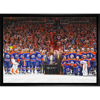 Edmonton Oilers 20x29 Conference Final Trophy - Toile encadree - 31" x 22"-Impression sur toile de qualité supérieure avec bordures enveloppées