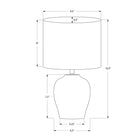 Monarch Specialties - Luminaire - 17 po H Lampe De Table - Céramique Noire - Abat-Jour Ivoire / Crème - Transitionnel-Avec un cordon noir de 5 pieds de long, ce luminaire pratique et de taille idéale peut être placé sur une table d'appoint ou sur votre table de chevet pour un style moderne et simple
