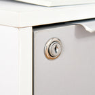 HOMCOM - Classeur vertical à 3 tiroirs pour documents lettre/A4 avec serrure - gris-Assemblage requis 