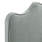 Modway - Athena Rayé Tissu tapis Tête de lit Queen size, Bande bleue Spa-8