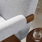 Modway - Lyra Tissu Fauteuil - Tissu gris clair-Tissu tissé en bruyère