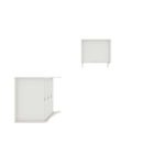 Manhattan Comfort - commode et table de chevet Coney style milieu du siècle moderne - blanc - ensemble de 2-Parfait pour le rangement de la chambre, les lampes ou les objets de décoration