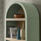 Modway - Caleb 4e Étagère Arqué Vitrine - Sauge-Mélange de bois