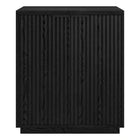 Hudson&Canal - Meuble d'appoint Mansfield de 71 cm de largeur, , grain noir-Comprend deux portes battantes, une étagère centrale réglable et une découpe pour la gestion des câbles