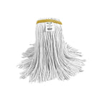 Globe Commercial - Balai synthétique Syn-Pro - Bande étroite - 24 oz - Extrémité coupée - Blanc-4 lignes renforcées de coutures Quad Core pour une résistance maximale