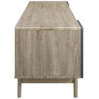 Modway - Tread Console multimédia 70 po Meuble TV, Gris naturel-Construction durable en panneaux de particules