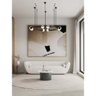 Manhattan Comfort - Ensemble de 2 tables basses et d’appoint Alondra, style moderne et glamour, noir-Magnifique plateau de table en pierre frittée