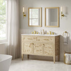 Modway - Elysian 48" Meuble de salle de bain à double lavabo - Burl-Trous centraux de 8"