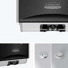 Kimberly-Clark - Distributeur automatique de savon et de desinfectant ICON, avec plaque de revêtement au motif de mosaïque noir-Entretien facile grâce à un choix de verrous à clé ou à bouton-poussoir qui peuvent être placés de chaque côté du distributeur